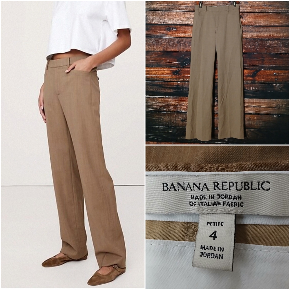 Banana Republic Pants 4P Italian Wool Siena Straight Light Brown